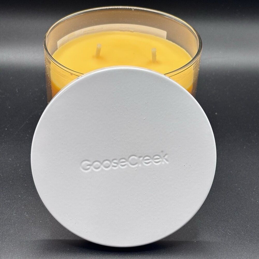 Goose Creek Seaside Mango 3 Wick 14.5 oz Jar Candle Lid Tropical Fruity Beach - Picture 7 of 11